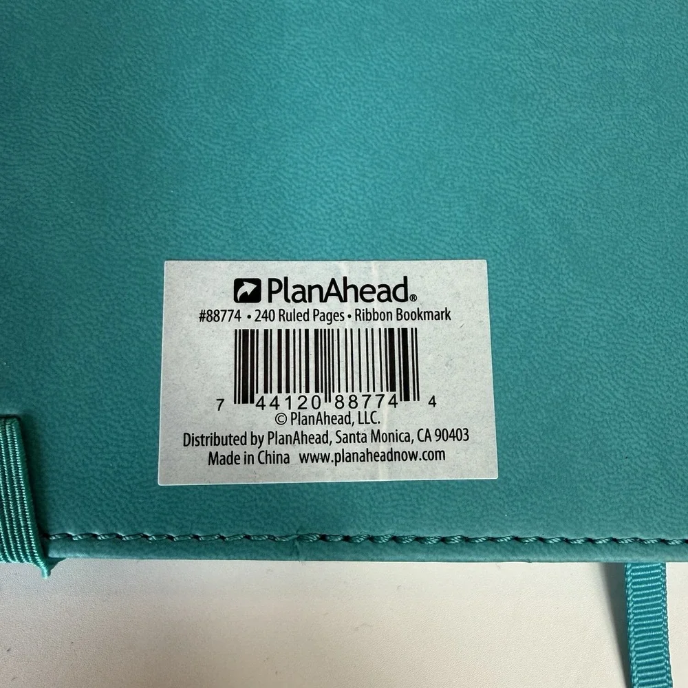 PlanAhead Teal Leatherette Journal Be Kind To Yourself Gold Foil 240 Lined Pages